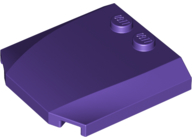 Brick Wedged, Curved Triple 4 x 4 x 2/3 with 2 Studs in Dark Purple