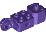 Technic Brick Special 2 x 2 with Axle Hole, Rotation Joint Ball Half [Vertical Side], Vertical Axle Hole End in Dark Purple