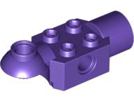 Technic Brick Special 2 x 2 with Pin Hole, Rotation Joint Ball Half [Horizontal Top], Rotation Joint Socket in Dark Purple