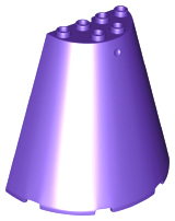 Cone Half 8 x 4 x 6 in Dark Purple