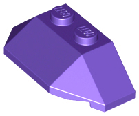 Brick Wedged, Sloped 45° 2 x 4 Triple in Dark Purple