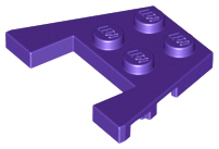 Wedge Plate 3 x 4 with Stud Notches [Reinforced Underside] in Dark Purple