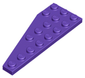 Wedge Plate 8 x 3, 22° Right in Dark Purple