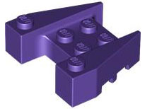 Brick Wedged 3 x 4 [Stud Notches] in Dark Purple