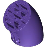 Brick Round 3 x 3 D. Tube with 45° Elbow and Axle Holes (Crossholes) at Each End in Dark Purple