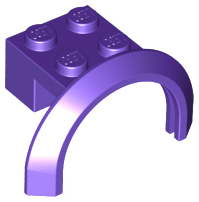 Wheel Arch, Mudguard 4 x 2 1/2 x 2 with 2 x 2 Plate in Dark Purple