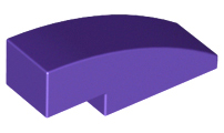 Brick Curved 3 x 1 No Studs in Dark Purple