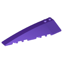 Brick Wedged, Curved 10 x 3 Left in Dark Purple