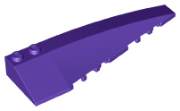 Brick Wedged, Curved 10 x 3 Right in Dark Purple