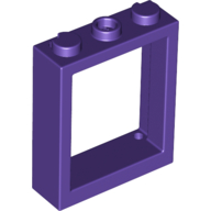 Window Frame 1 x 3 x 3 in Dark Purple