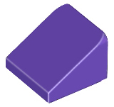 Brick Sloped 30° 1 x 1 x 2/3 (Cheese Slope) in Dark Purple