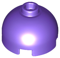 Brick Round 2 x 2 Dome Top, Vented Stud in Dark Purple