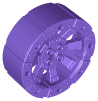 Wheel Wagon Viking with 12 Holes [7 Studs Diameter] in Dark Purple