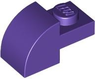 Brick Curved 1 x 2 x 1 with Curved Top in Dark Purple