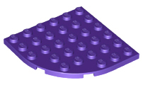 Plate Round Corner 6 x 6 in Dark Purple