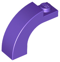 Brick Arch 1 x 3 x 2 Curved Top in Dark Purple