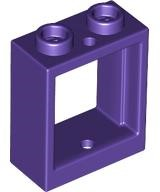 Window 1 x 2 x 2 Flat Front in Dark Purple