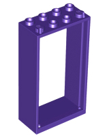 Door Frame 2 x 4 x 6 in Dark Purple