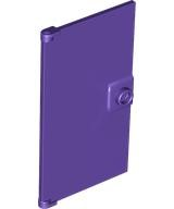 Door 1 x 4 x 6 Smooth with Chamfered Handle Plinth in Dark Purple