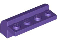 Brick Curved 2 x 4 x 1 1/3 in Dark Purple