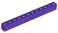 Brick 1 x 12 in Dark Purple