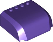Windscreen 5 x 6 x 2 Triple Curved Top Canopy with 4 Studs in Dark Purple