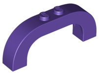 Brick Arch 1 x 6 x 2 Curved Top in Dark Purple