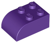 Brick Curved 2 x 3 in Dark Purple
