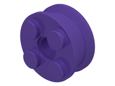 Wheel Freestyle with 2 x 2 Studs and Pin Hole in Dark Purple