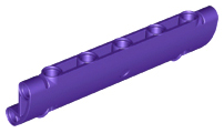 Technic Panel Curved 11 x 3 with 2 Pin Holes through Panel Surface in Dark Purple