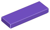 Tile 1 x 3 in Dark Purple