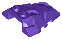 Brick Wedged, Sloped 4 x 4 Fractured Polygon Top in Dark Purple
