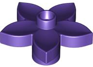 Duplo Plant, Flower with 1 Top Stud in Dark Purple