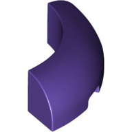 Brick Round Corner 3 x 3 x 1 No Studs in Dark Purple