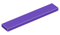 Tile 1 x 6 with Groove in Dark Purple