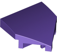 Brick Wedged, Curved 2 x 2 with Stud Notches in Dark Purple