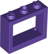 Window 1 x 3 x 2 in Dark Purple