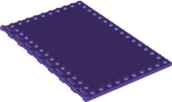 Plate Special 10 x 16 with Studs on Edges and Bar Handles on 1 Side in Dark Purple