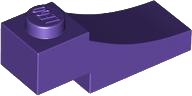 Brick Curved, 3 x 1 with 1/3 Inverted Cutout in Dark Purple