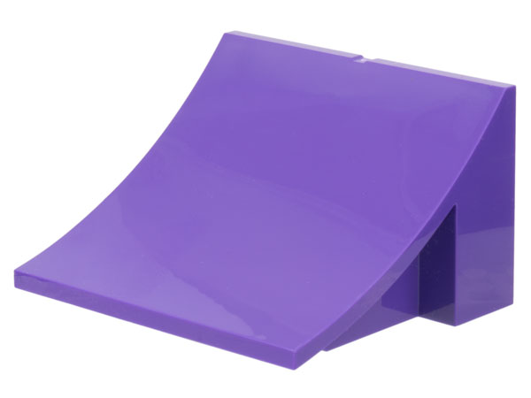 Brick Curved 8 x 8 x 4, Ramp in Dark Purple
