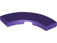 Tile 3 x 3 Curved, Macaroni in Dark Purple