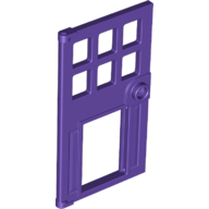 Door 1 x 4 x 6 with Pet Door in Dark Purple