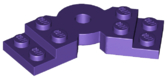 Plate Angled 2 x 2 with Step and Hole in Center in Dark Purple
