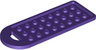 Bag Tag with 3 x 8 Studs in Dark Purple