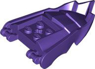 Creature Body Part, Dragon Head Lower Jaw with Pointy Chin in Dark Purple