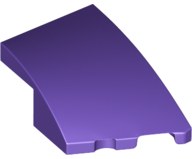 Brick Wedged, Curved 3 x 2 with Stud Notch Right in Dark Purple