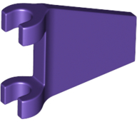 Flag 2 x 2 Trapezoid with Flared Area between Clips in Dark Purple
