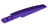 Brick Curved 10 x 1 [Symmetric Inside Ridges] in Dark Purple