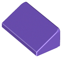 Brick Sloped 30° 1 x 2 x 2/3 in Dark Purple
