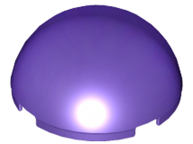 Dome Hemisphere 4 x 4 in Dark Purple